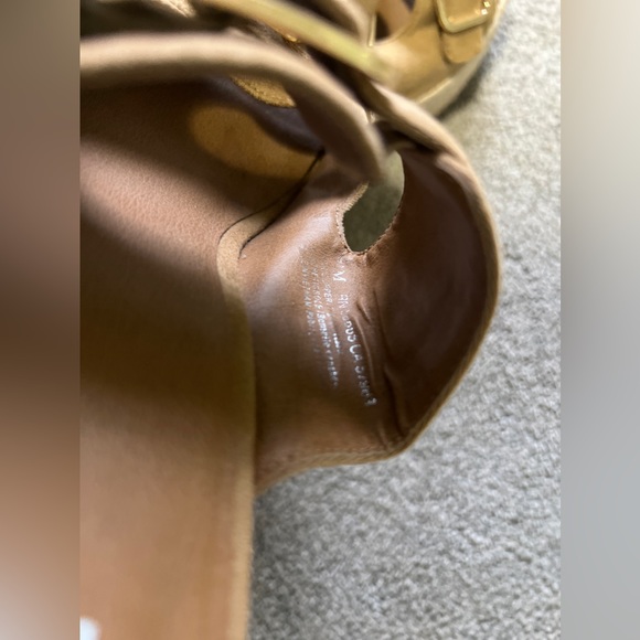 BP Dani Suede Tan Platform Espadrilles - Picture 6 of 7